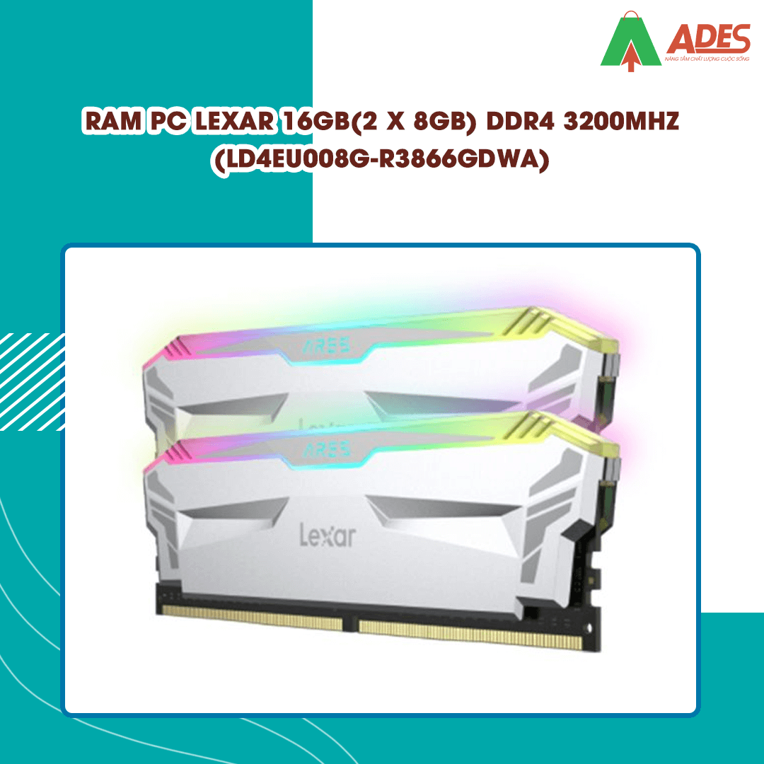 Ram PC Lexar 16GB(2 x 8GB) DDR4 3200MHz (LD4EU008G-R3866GDWA)