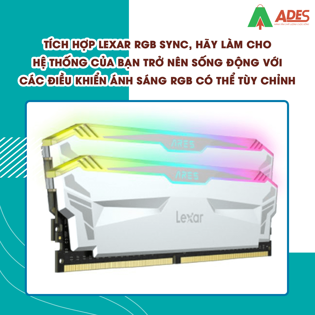 Ram PC Lexar 16GB(2 x 8GB) DDR4 3200MHz (LD4EU008G-R3866GDWA)