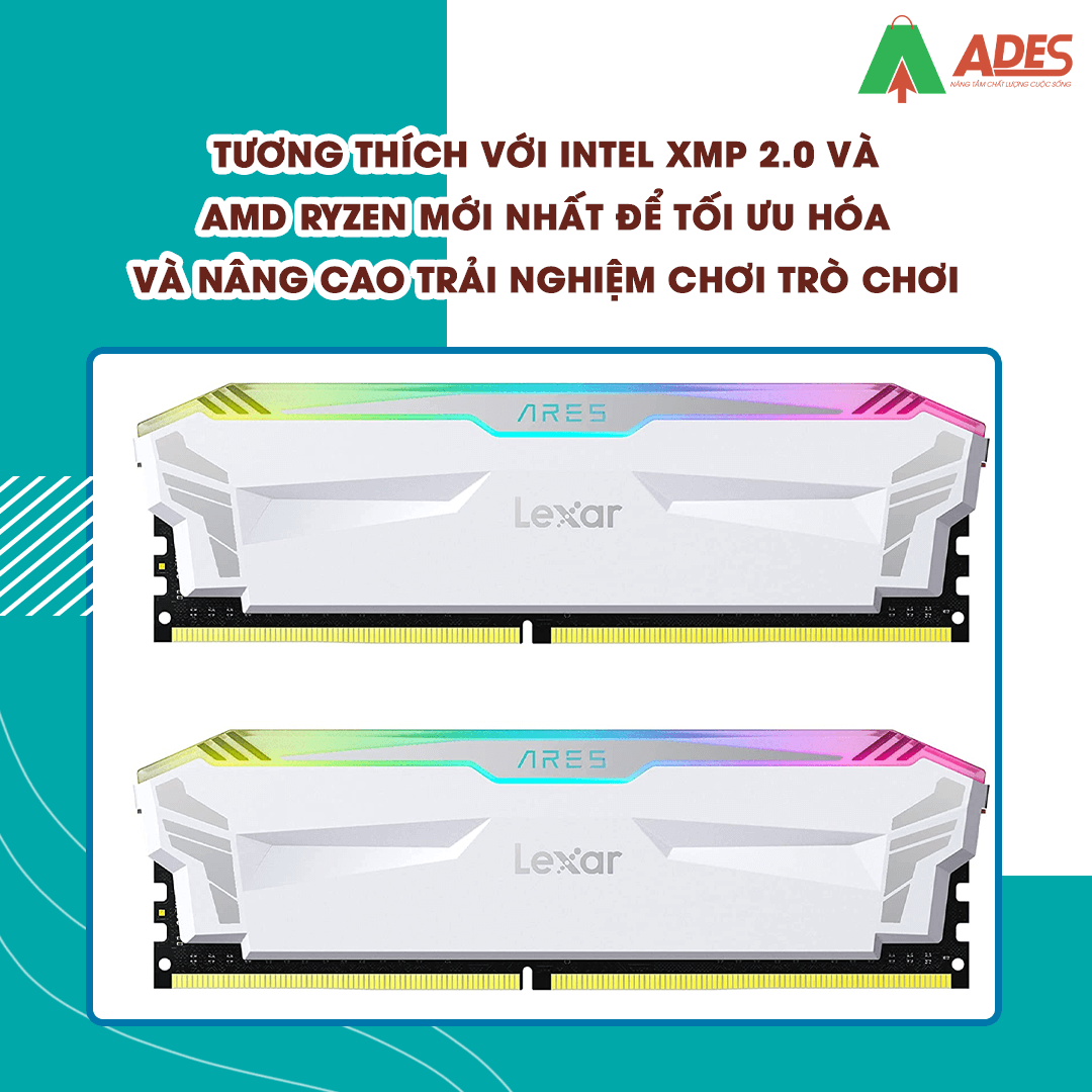 Ram PC Lexar 16GB(2 x 8GB) DDR4 3200MHz (LD4EU008G-R3866GDWA)