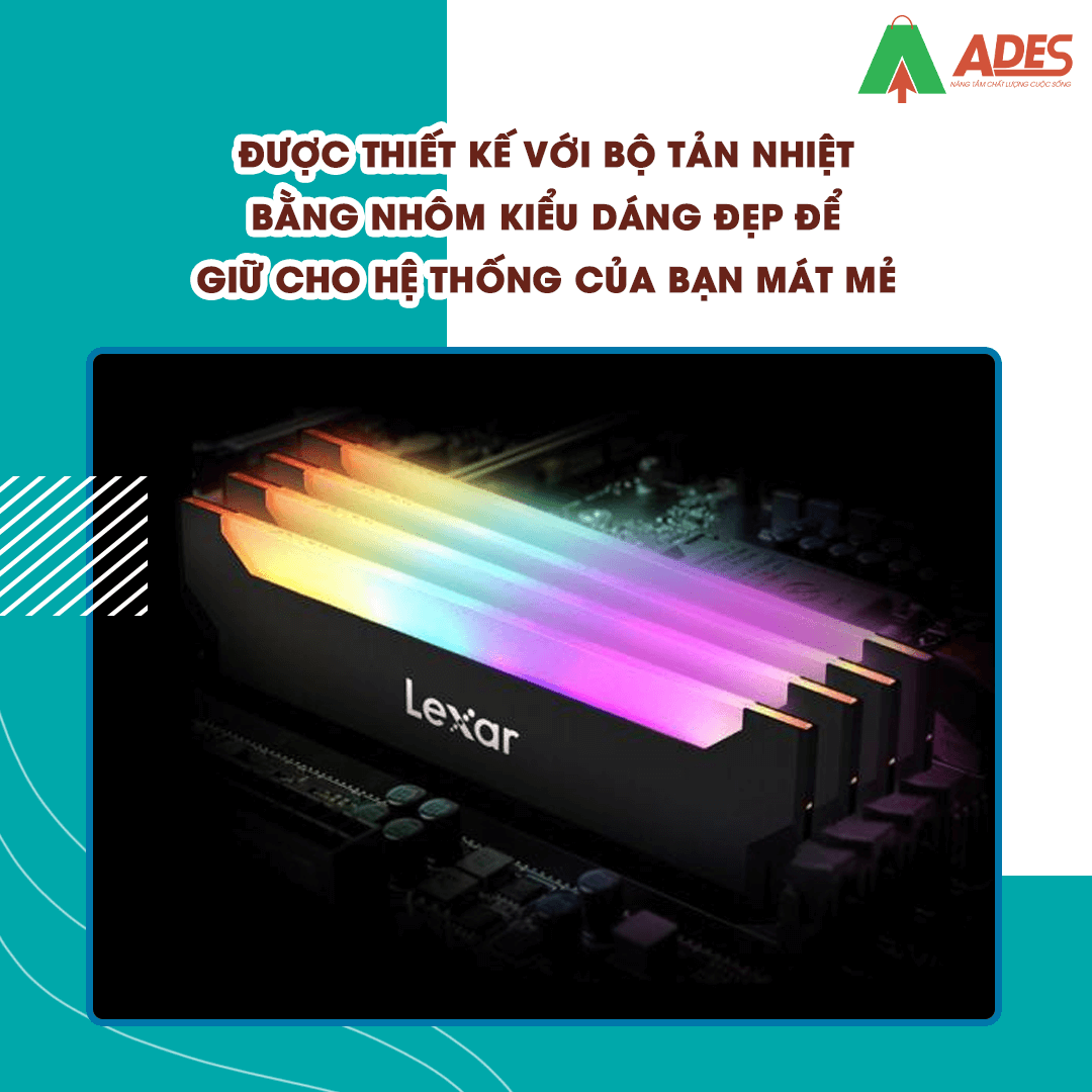 Ram PC Lexar 16GB(2 x 8GB) DDR4 3200MHz (LD4EU008G-R3866GDWA)