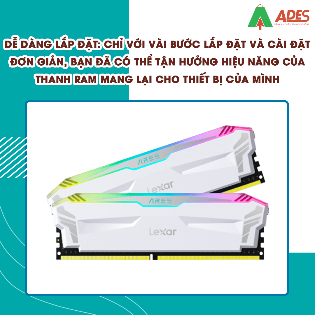 Ram PC Lexar 16GB(2 x 8GB) DDR4 3200MHz (LD4EU008G-R3866GDWA)