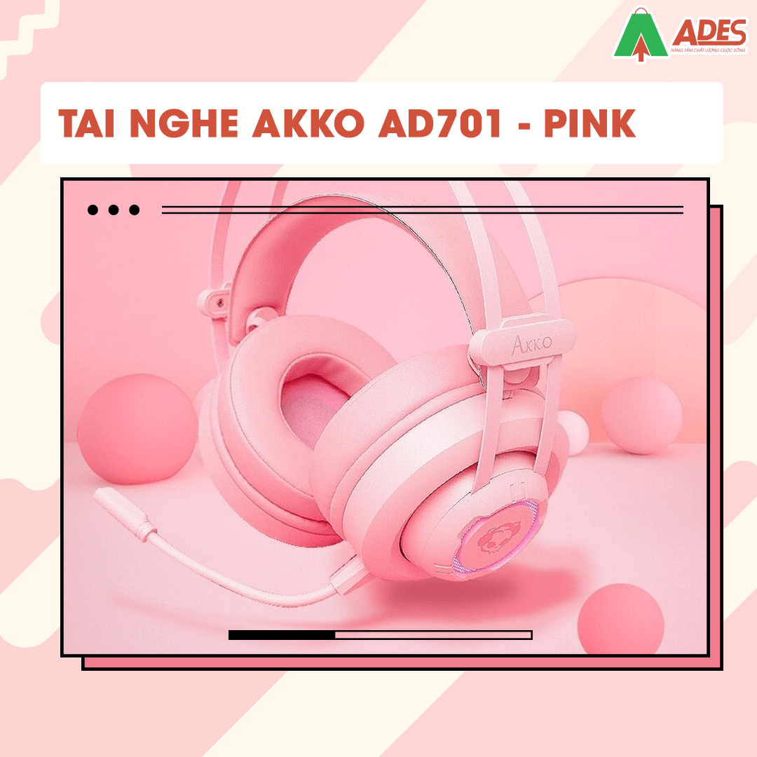 Tai nghe AKKO AD701 - Pink