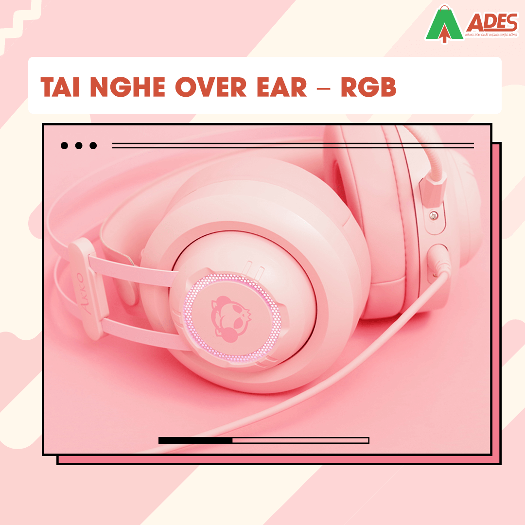 Tai nghe AKKO AD701 - Pink