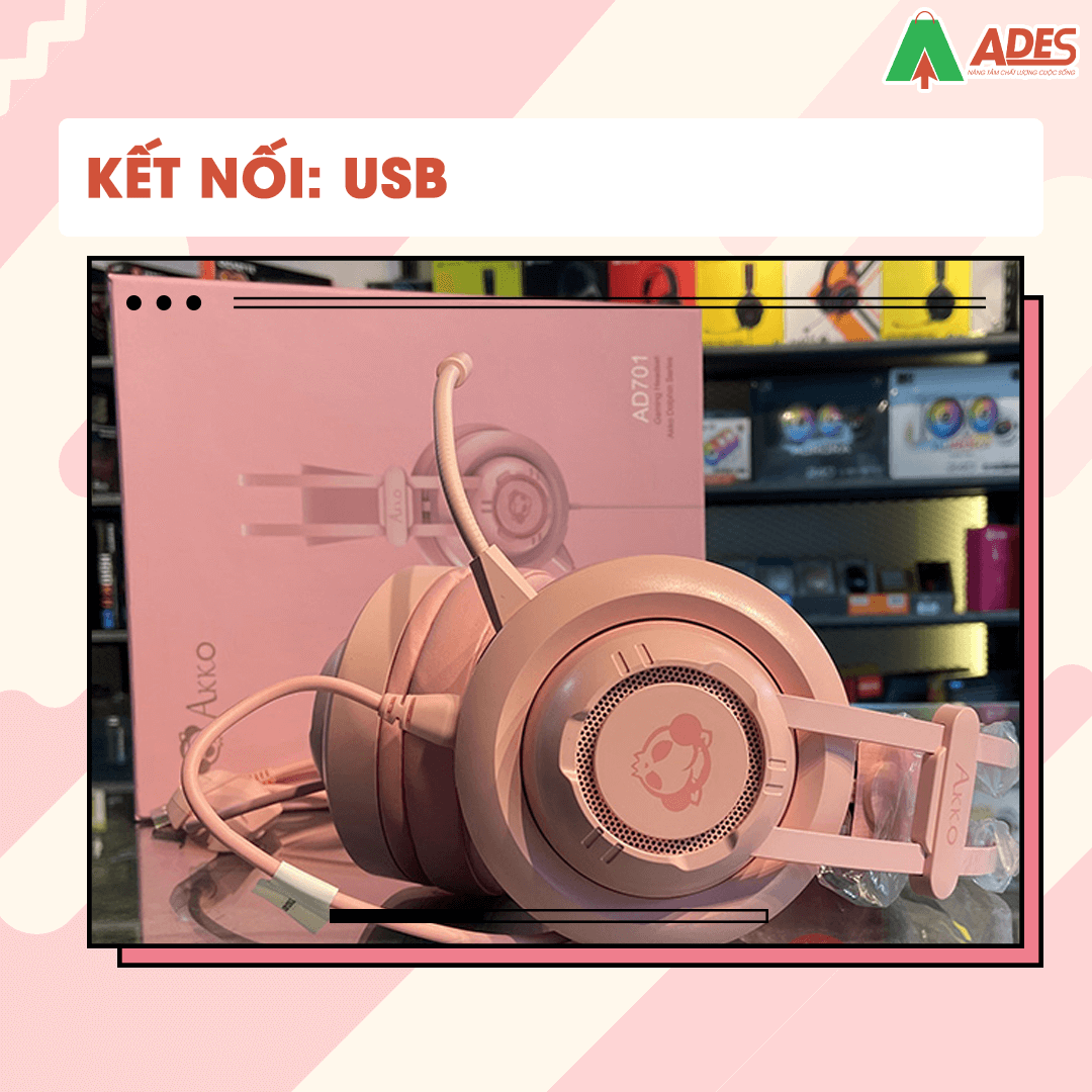 Tai nghe AKKO AD701 - Pink