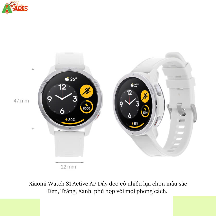 Xiaomi Watch S1 Active AP BHR5670AP thiet ke sang trong
