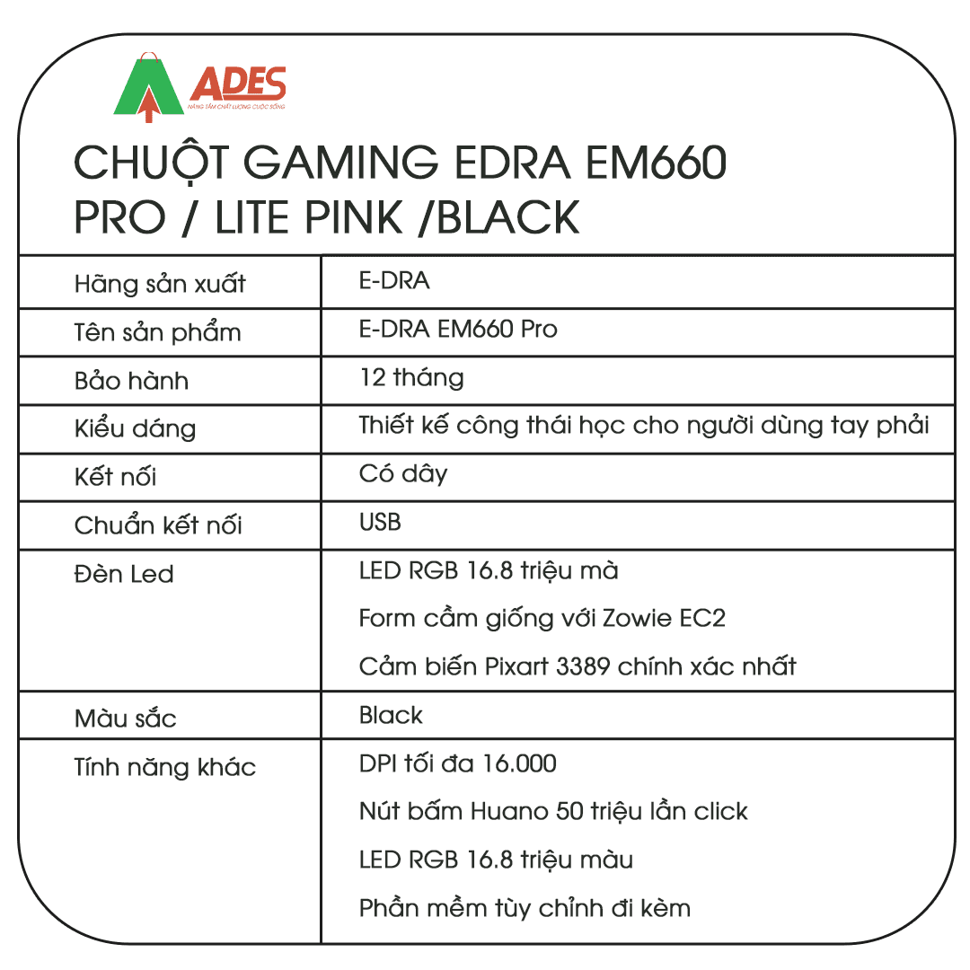 Chuot E-Dra EM660 Pro