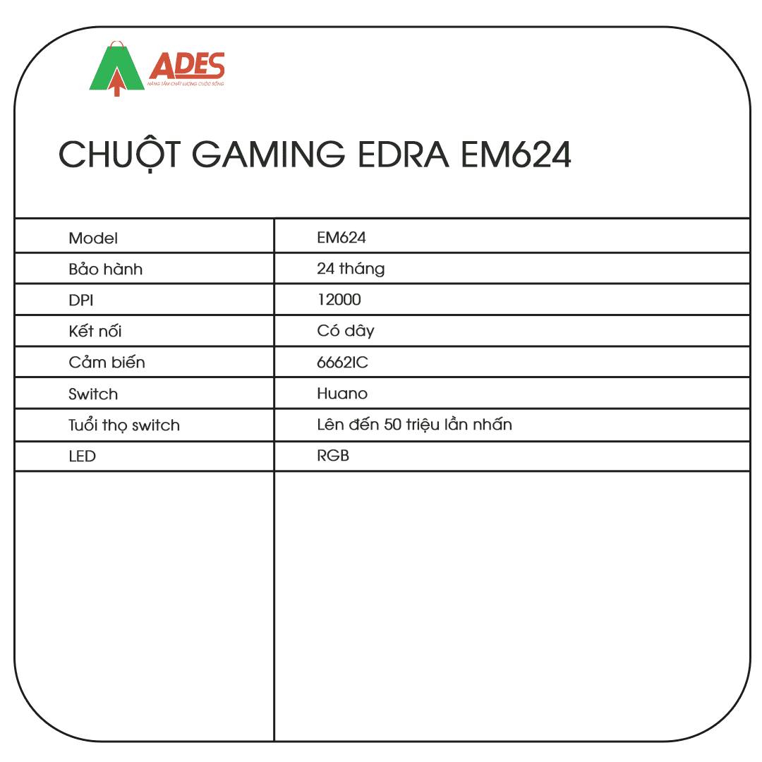 Chuot gaming E-Dra EM624