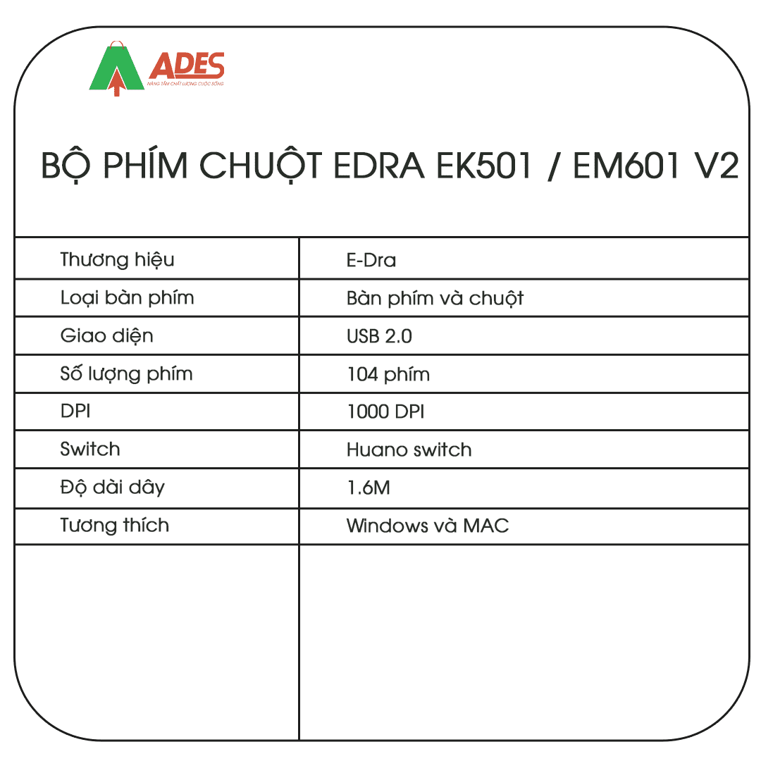 bo phim chuot Edra EK501 / EM601 V2