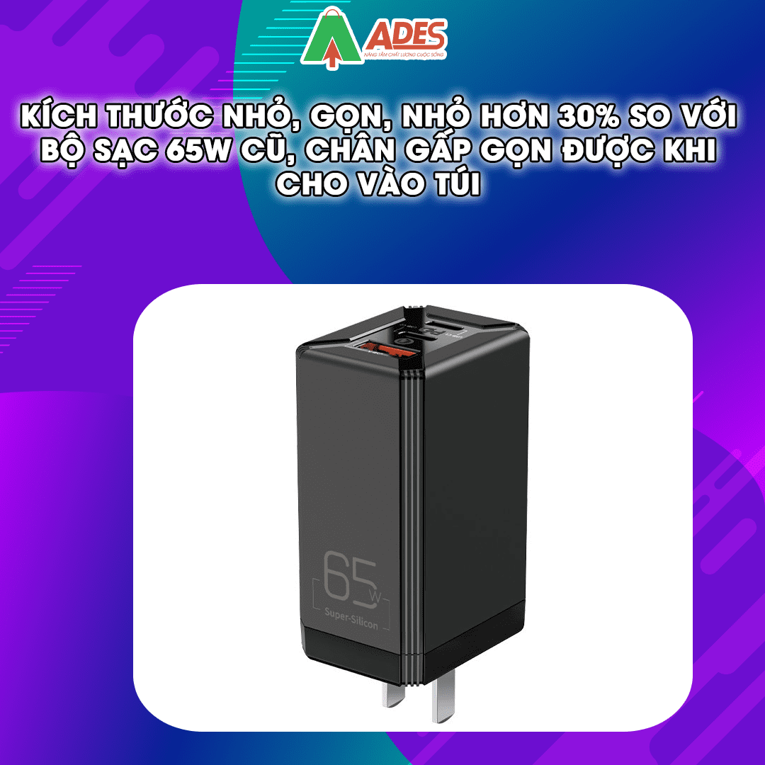 Cu sac nhanh mini Rockspace T49 65W