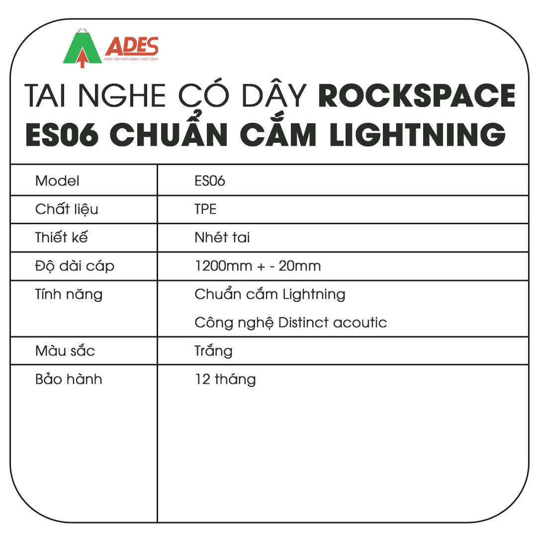 Tai nghe Rockspace ES06