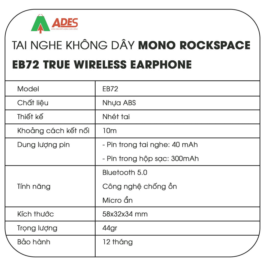 Tai nghe Rockspace EB72