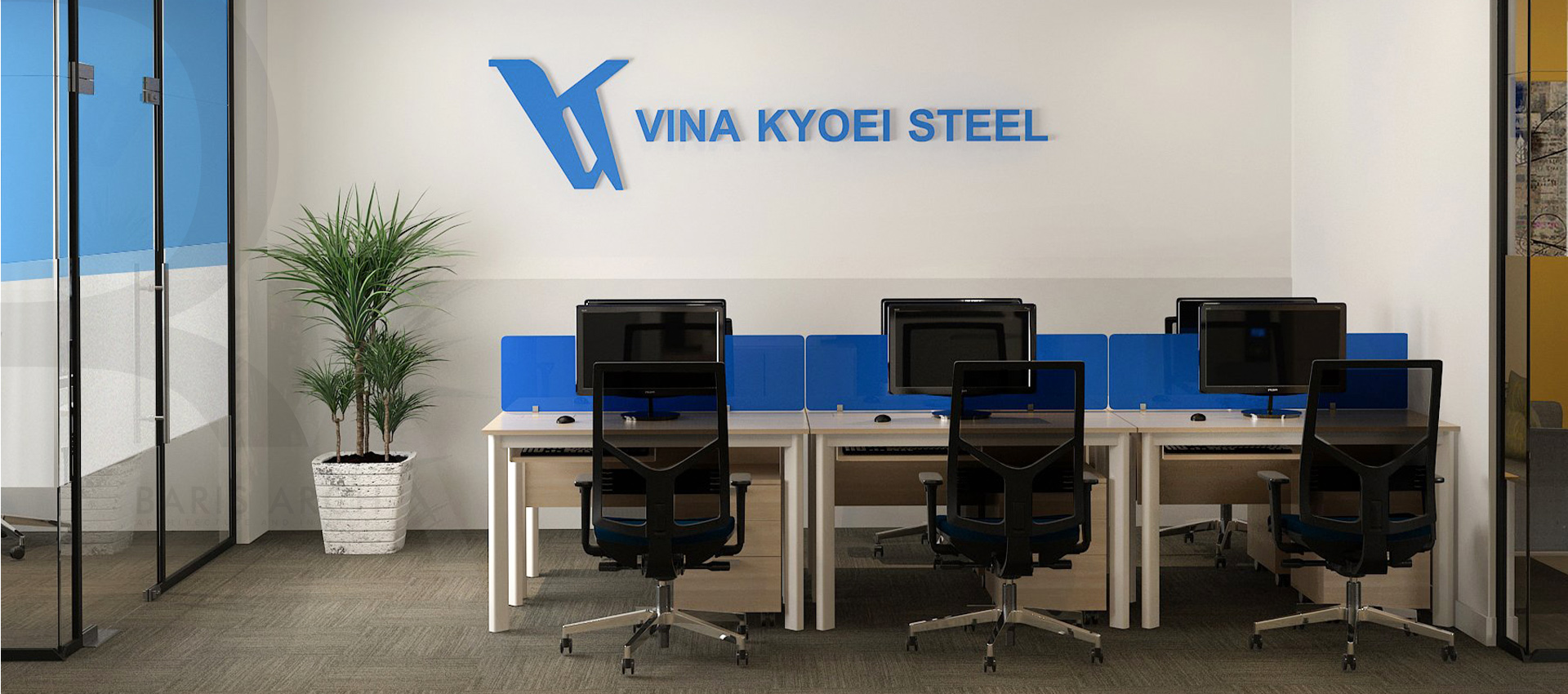 VINA KYOEI STEEL OFFICE | THAY MÀU ÁO MỚI