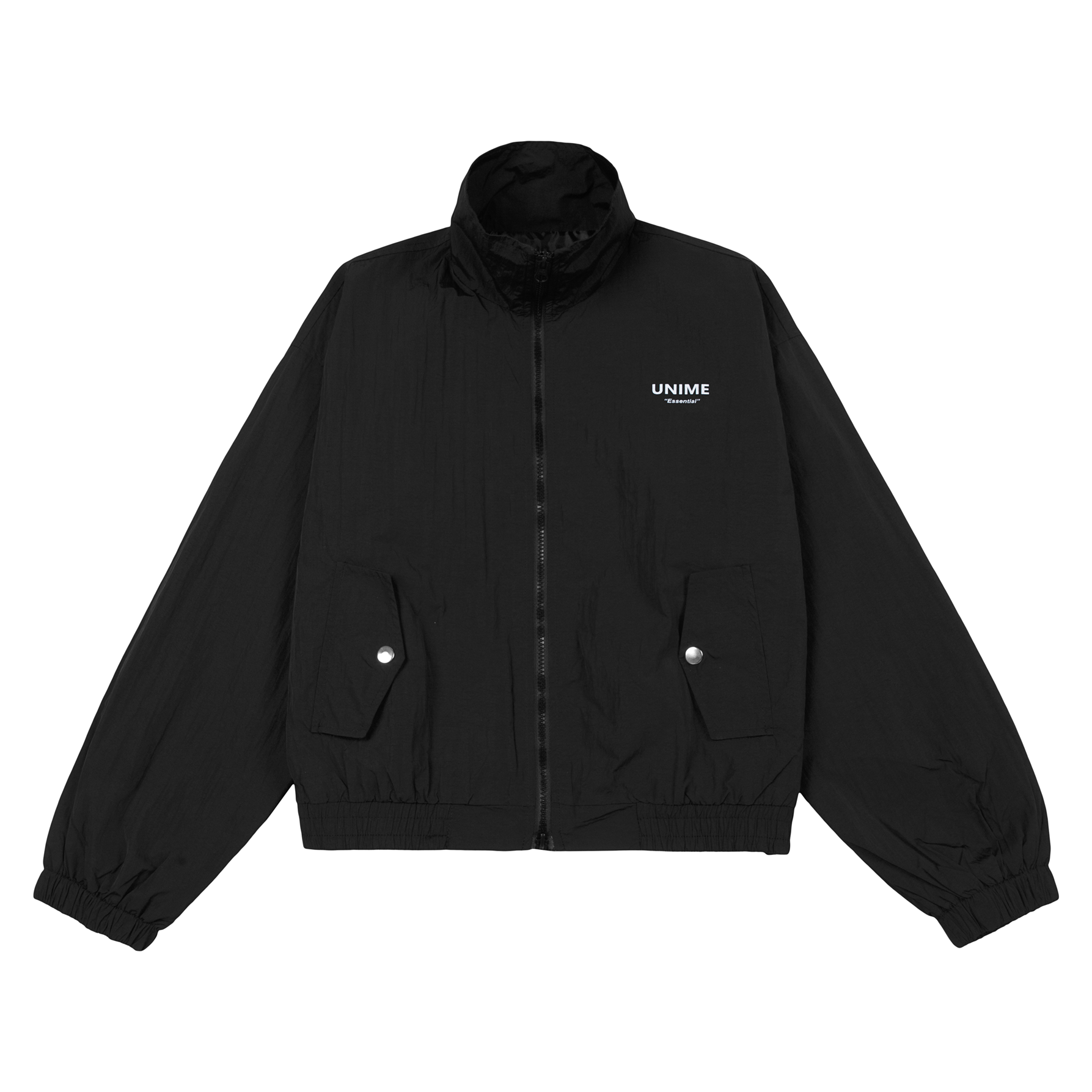 Áo khoác dù siêu nhẹ Crop Windbreaker khóa kéo 2 đầu W12024