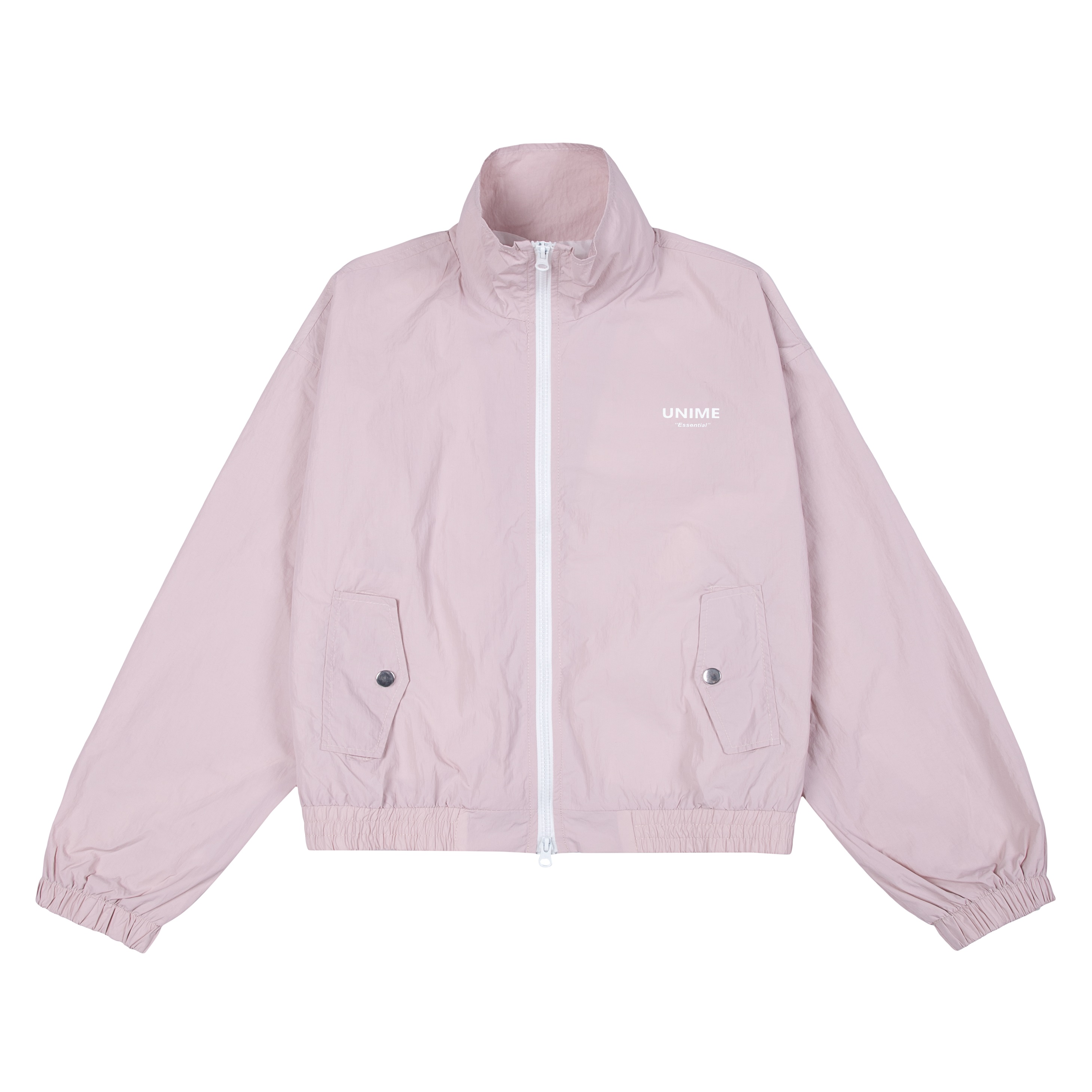 Áo khoác dù siêu nhẹ Crop Windbreaker khóa kéo 2 đầu W12024