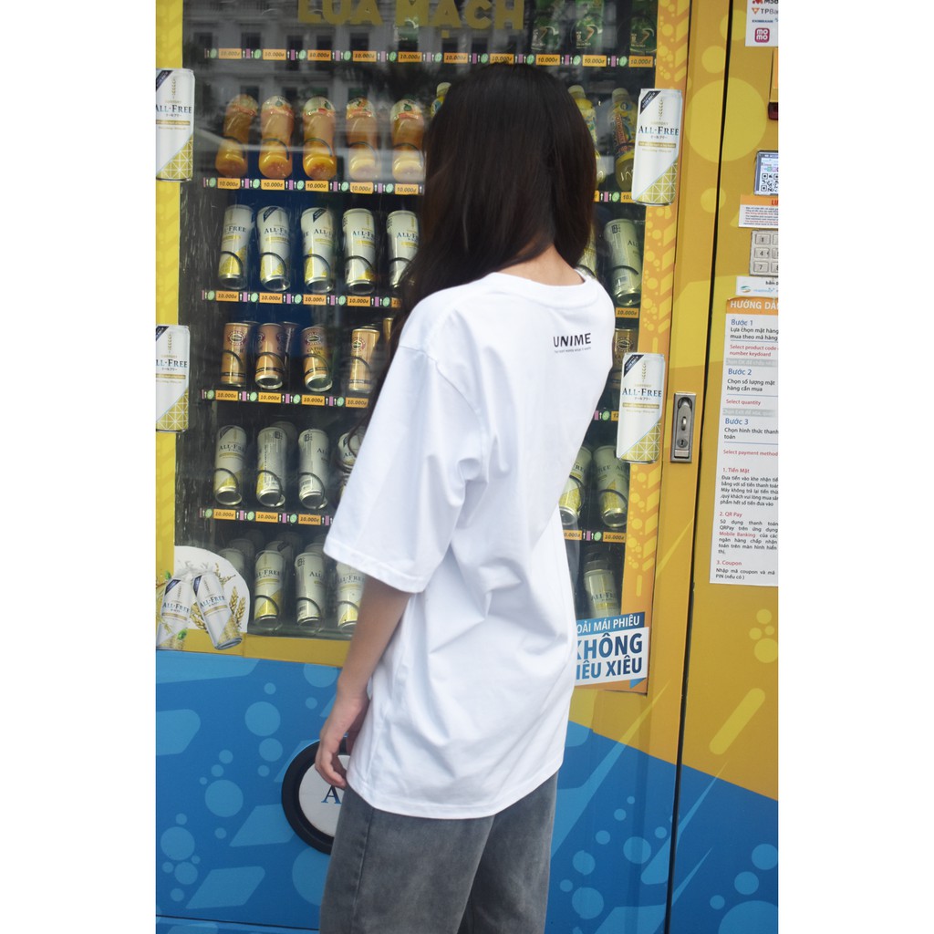 Áo thun Unime Tee V1 100% cotton cao cấp - Đen, Trắng