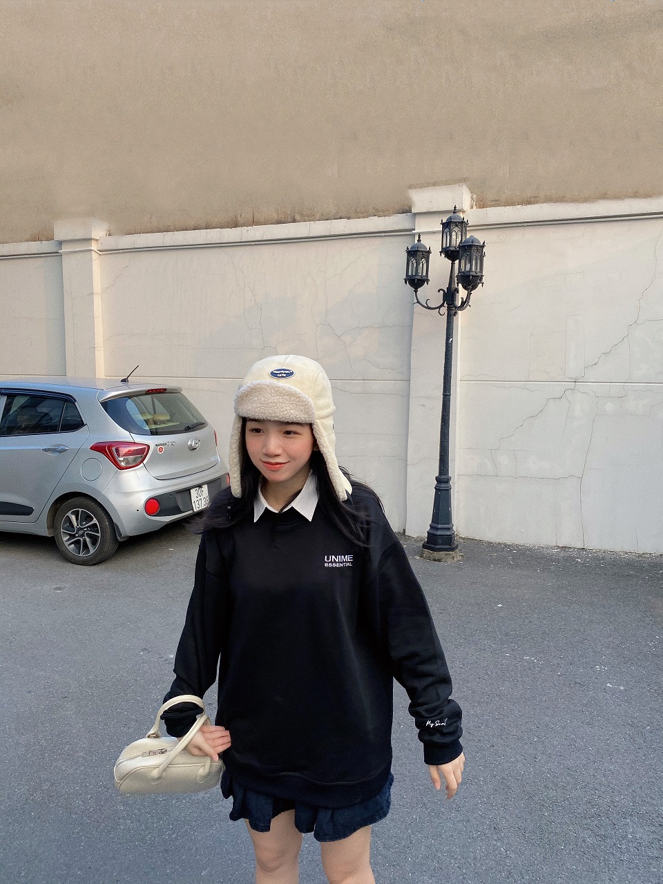 Áo Sweater Tay Dài My SunShine - Đen