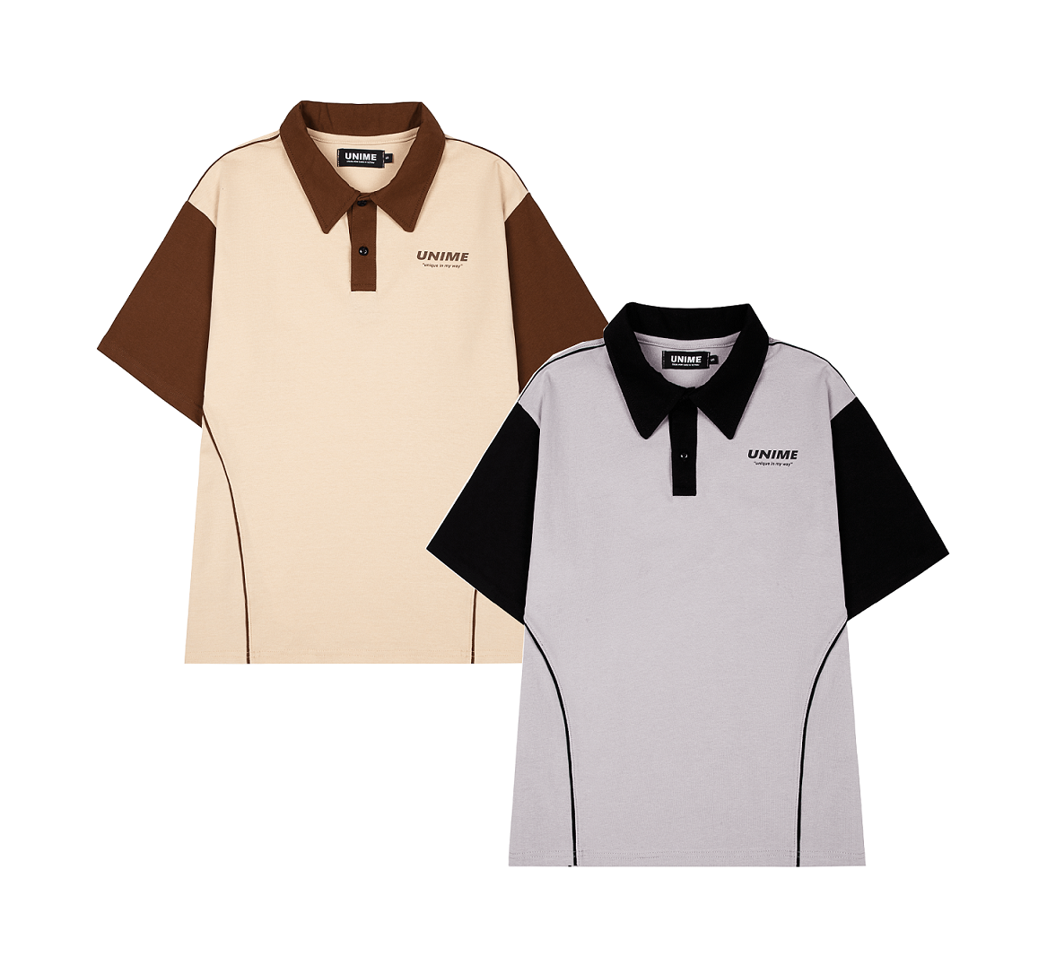 Áo Polo sọc phối màu Liney Polo