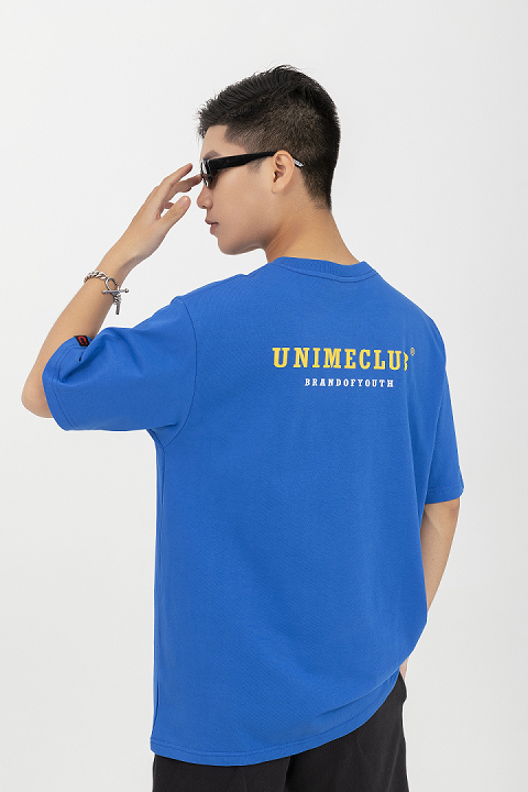 ÁO THUN NAM/NỮ UNIME BASIC LOGO - XANH DƯƠNG
