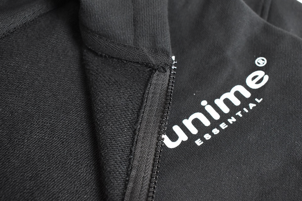 ÁO KHOÁC NAM/NỮ HOODIE ZIP UNIME BASIC ESSENTIAL - ĐEN