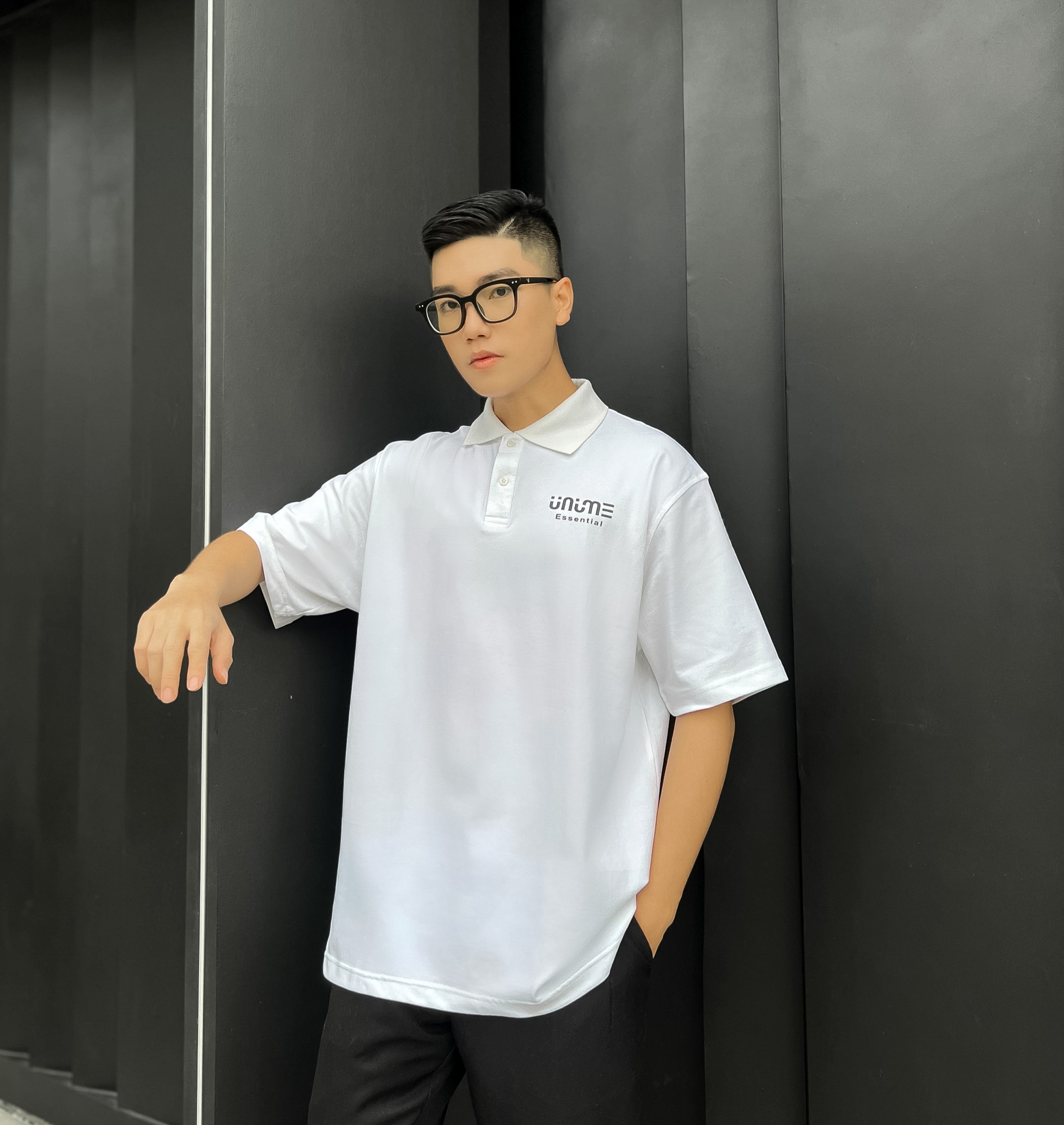 Áo polo basic trắng