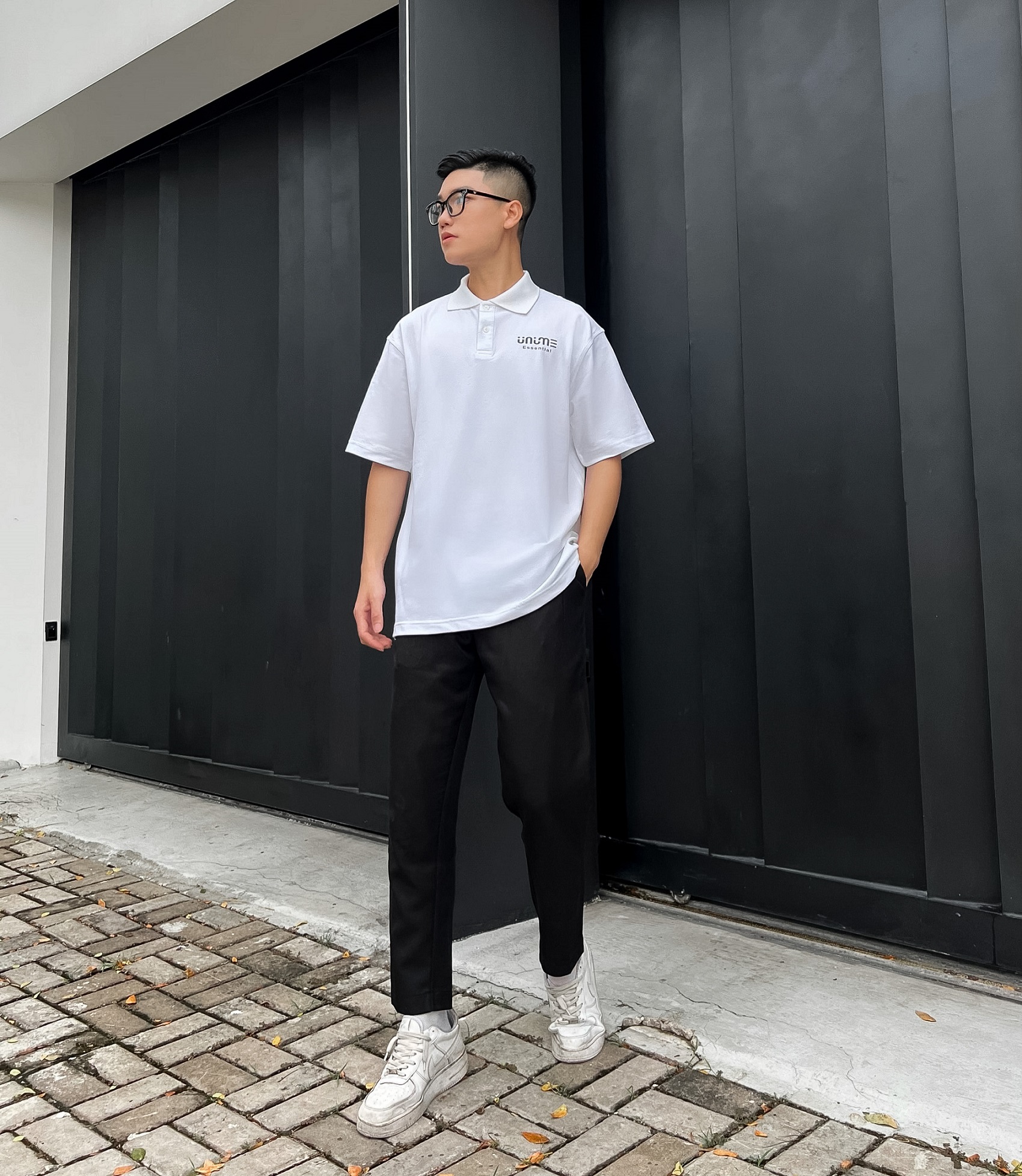 Áo polo basic trắng