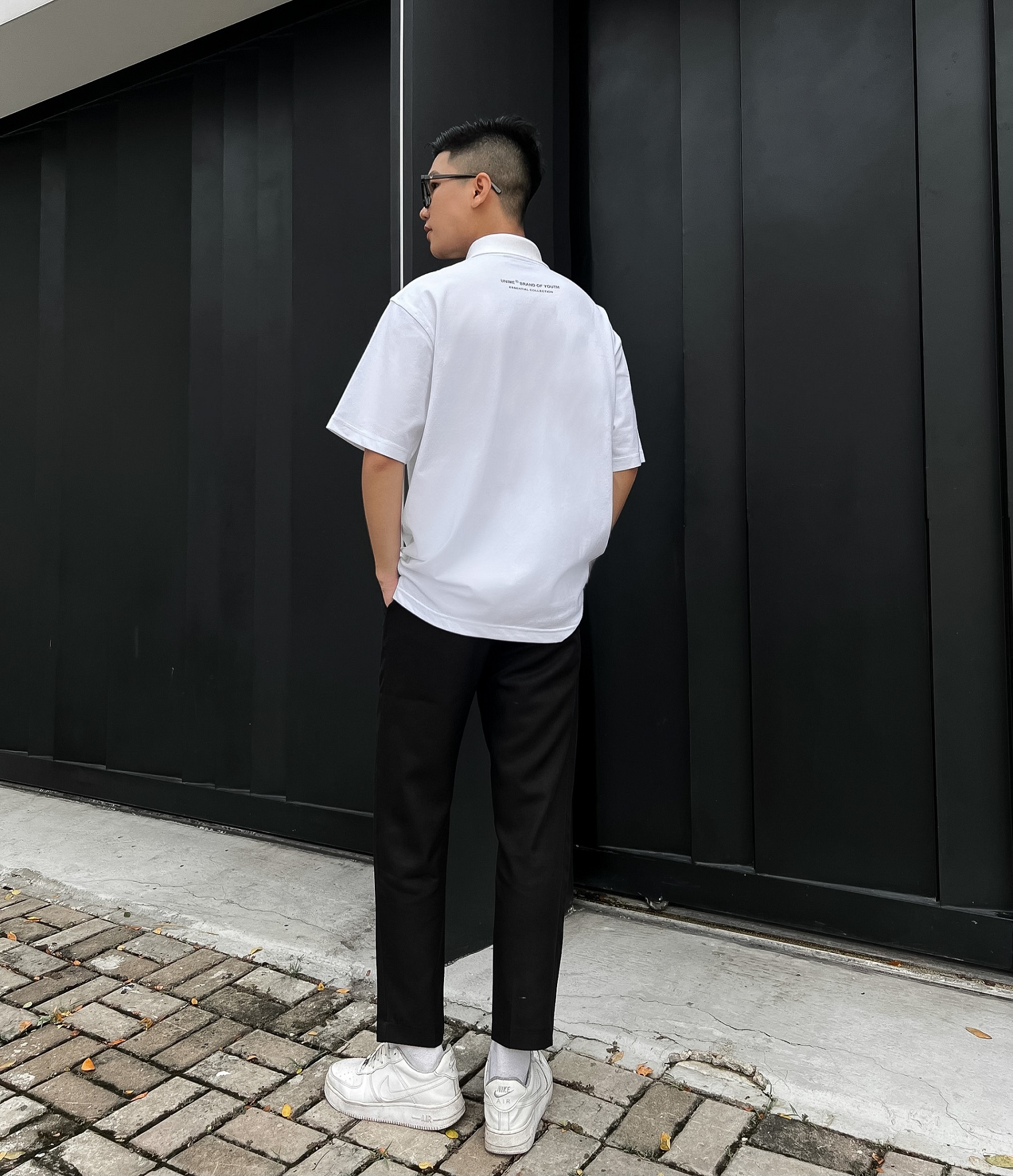Áo polo basic trắng