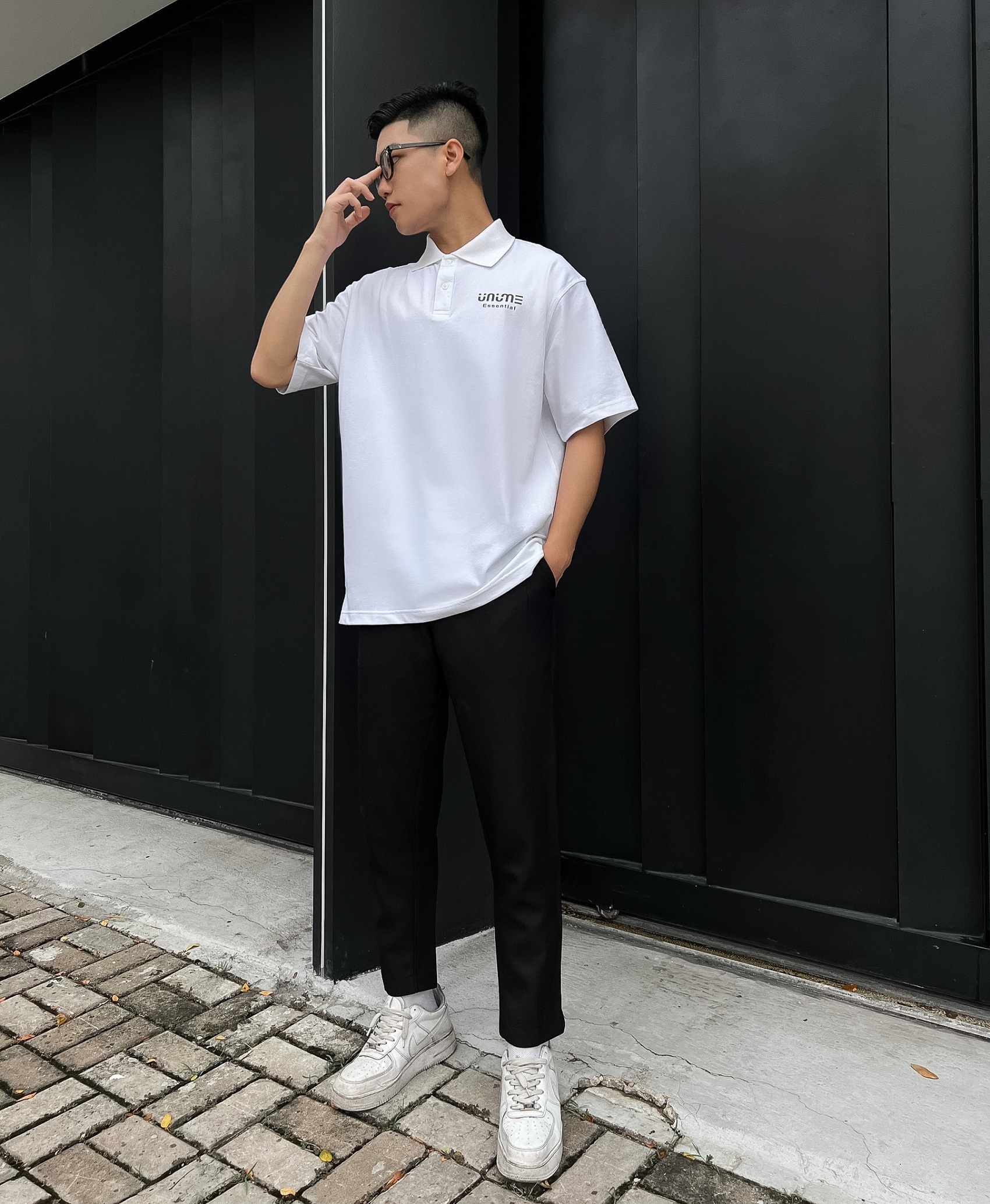 Áo polo basic trắng