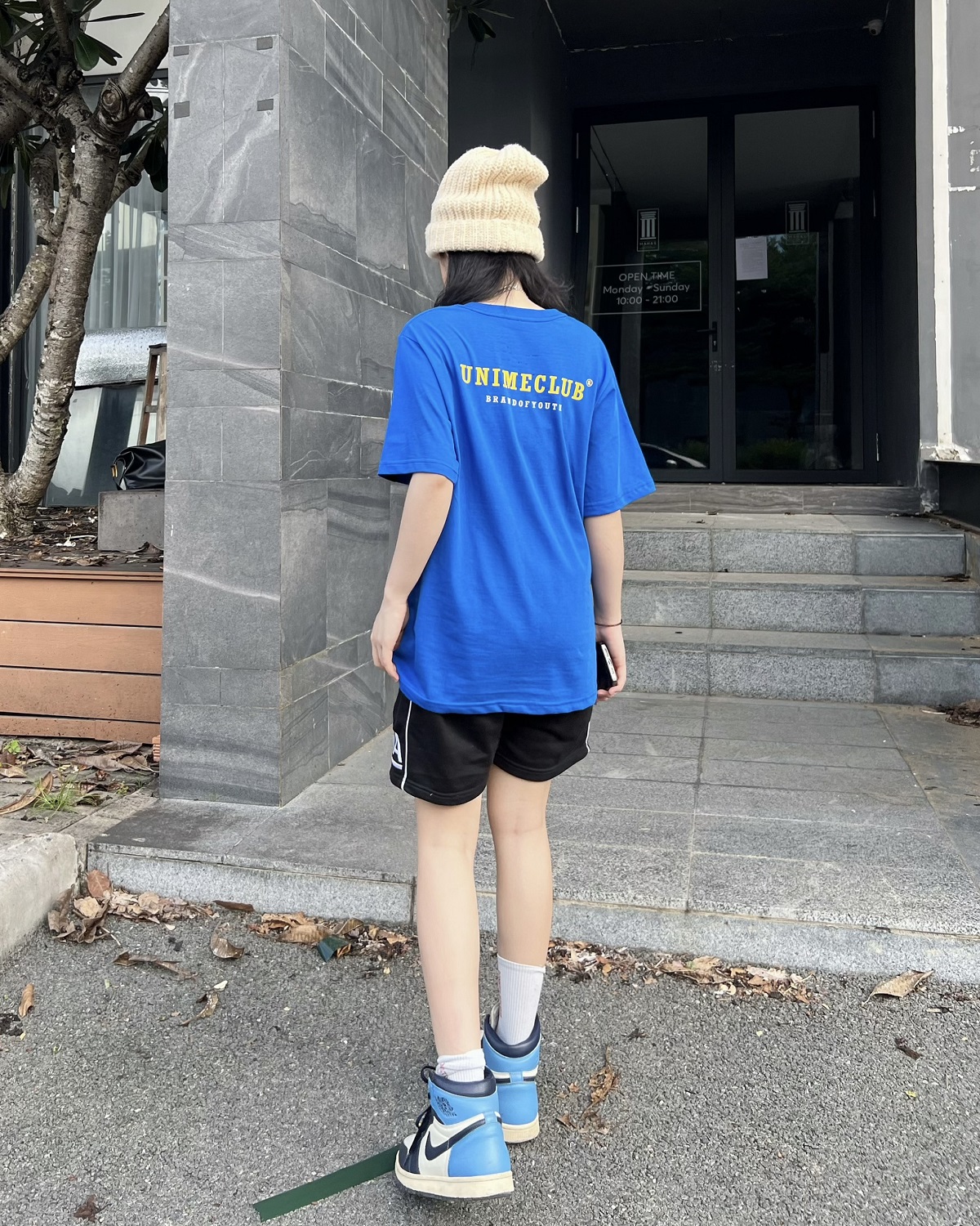 ÁO THUN NAM/NỮ UNIME BASIC LOGO - XANH DƯƠNG