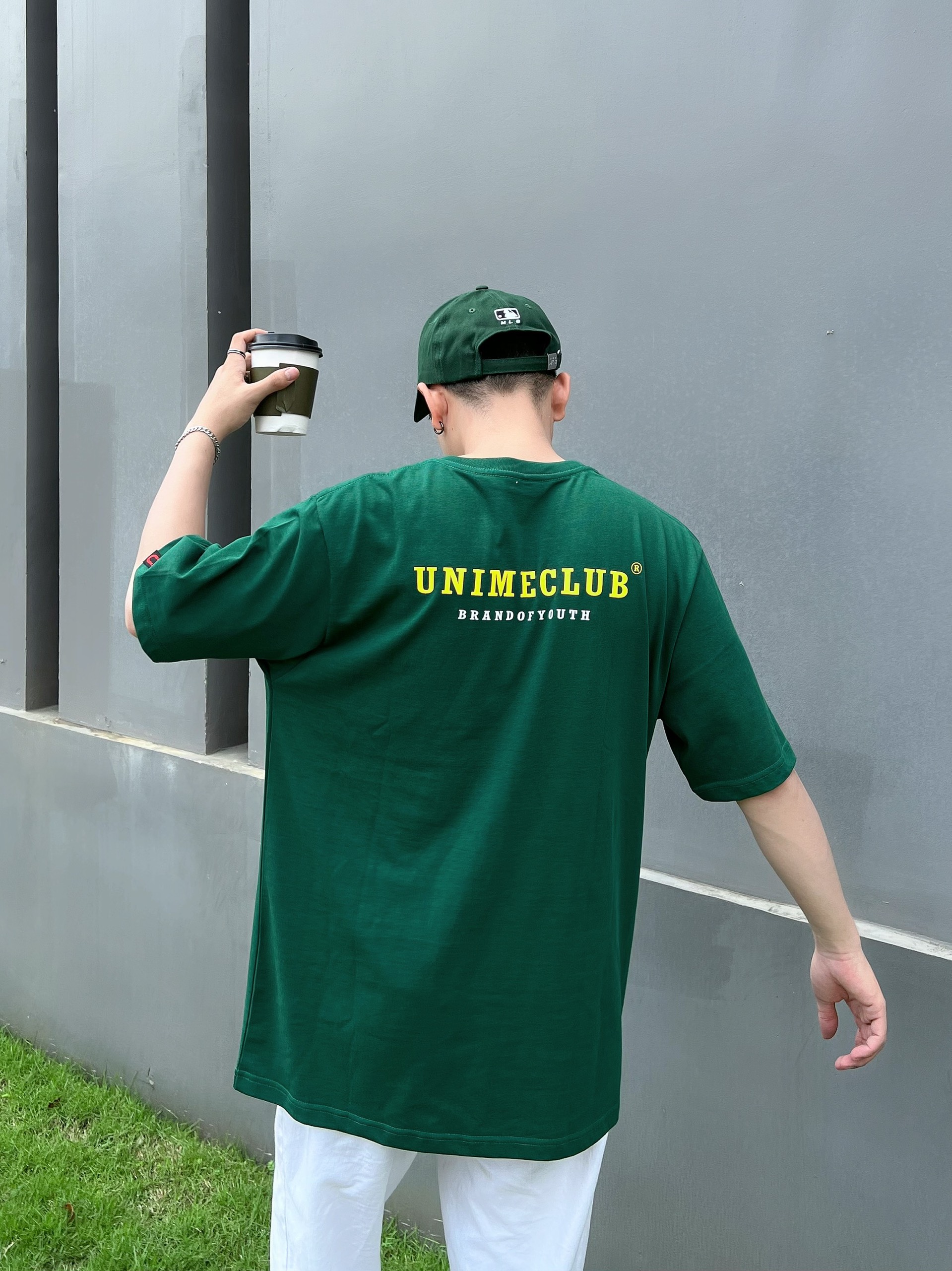 ÁO THUN NAM/NỮ UNIME BASIC LOGO - XANH LÁ