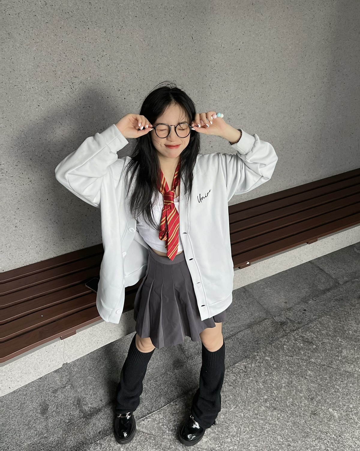 Áo Khoác Cardigan Nam/Nữ Unime Choose To Shine - Xám Xanh