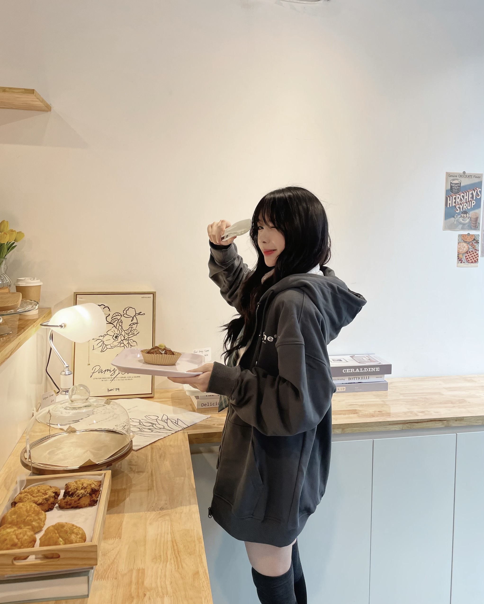 Áo khoác hoodie zip nam/nữ vải chân cua Unime Basic Essential - Xám chì