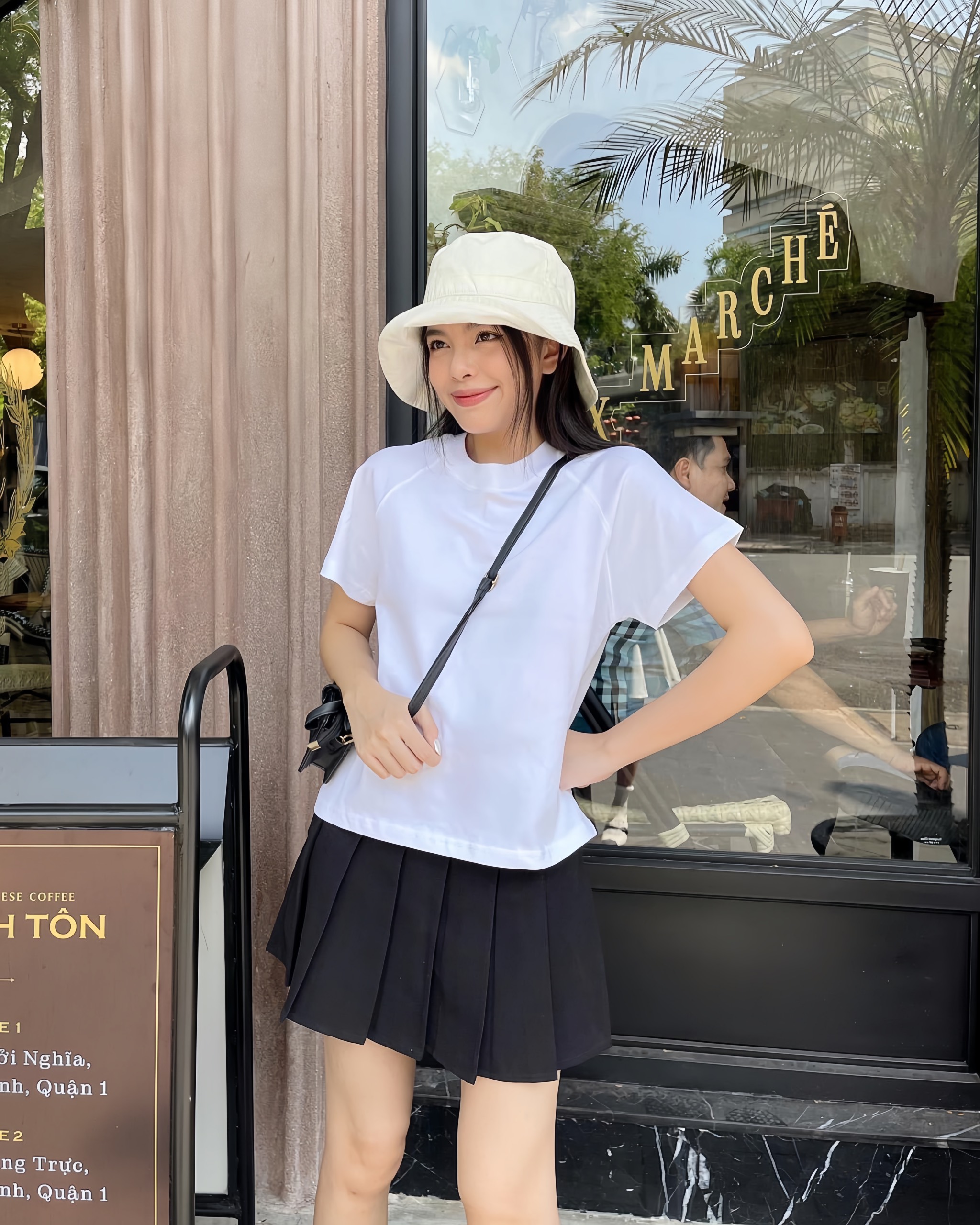 Chân váy xếp ly cơ bản Unime lưng cao kiểu tennis có lót quần