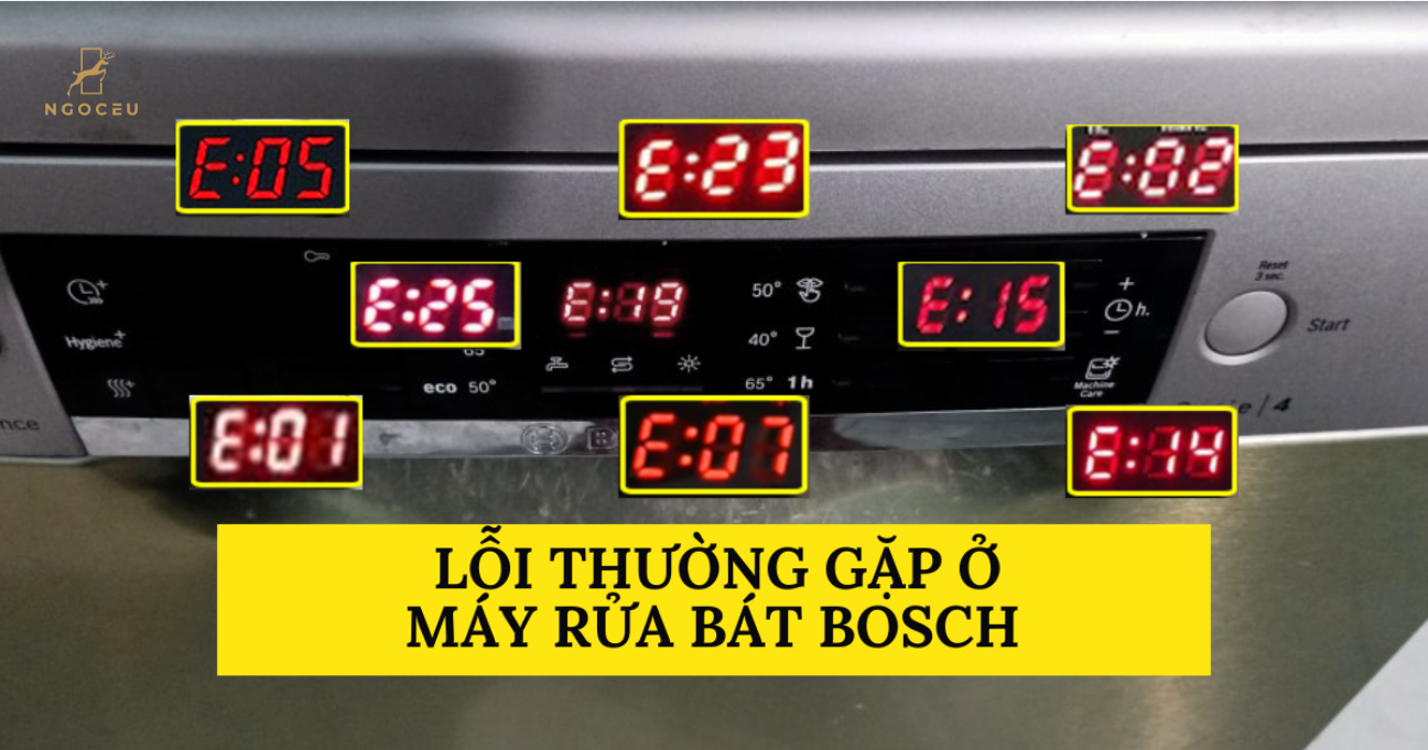 Những lỗi thường gặp khi sử dụng máy rửa bát Bosch