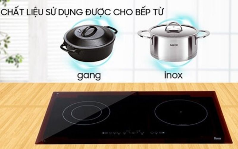 Chất liệu nồi không tiếp nhận nhiệt từ bếp từ