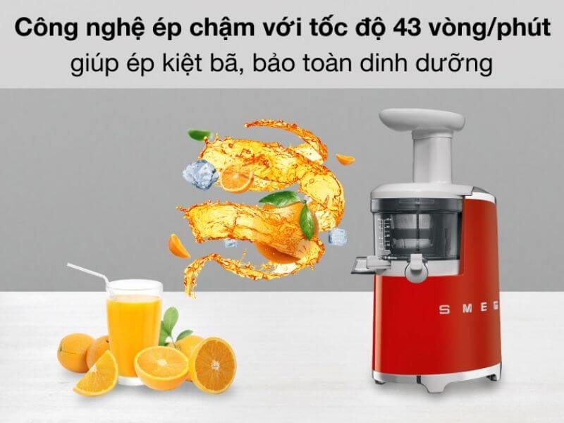 Ưu điểm và nhược điểm của máy ép chậm Smeg