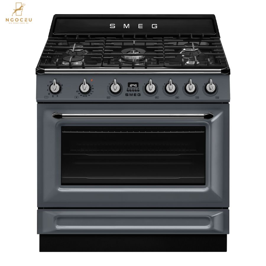 Bếp gas hỗn hợp kèm lò nướng Smeg TR90GMGR