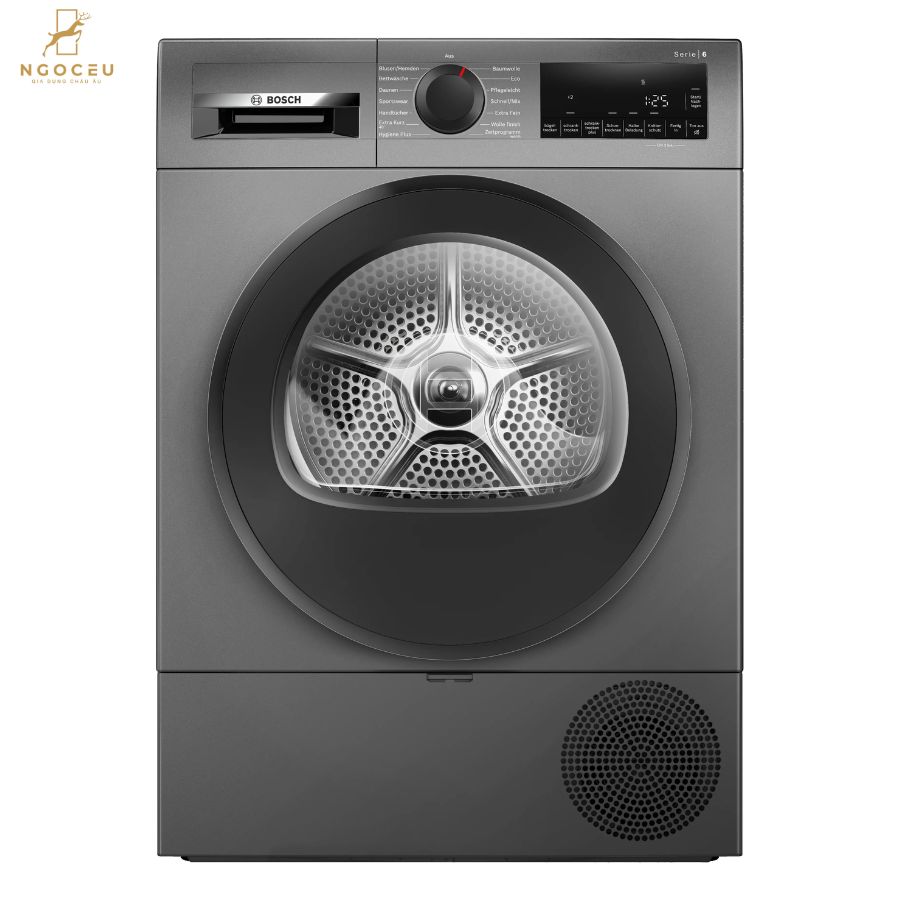 Máy sấy bơm nhiệt 9kg Bosch WQG243DR10 - Serie 6