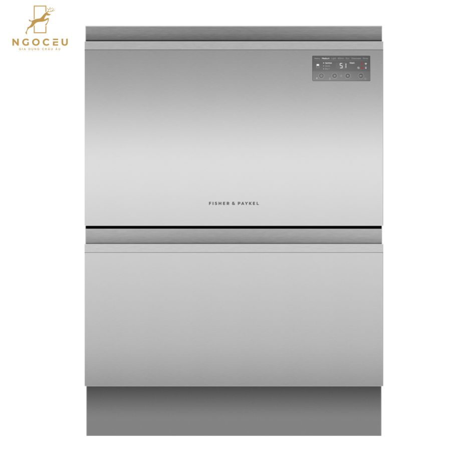 Máy rửa bát đôi thông minh Fisher Paykel Dish Drawer DD60D2HNX9 Series 7 - Mặt thép không gỉ
