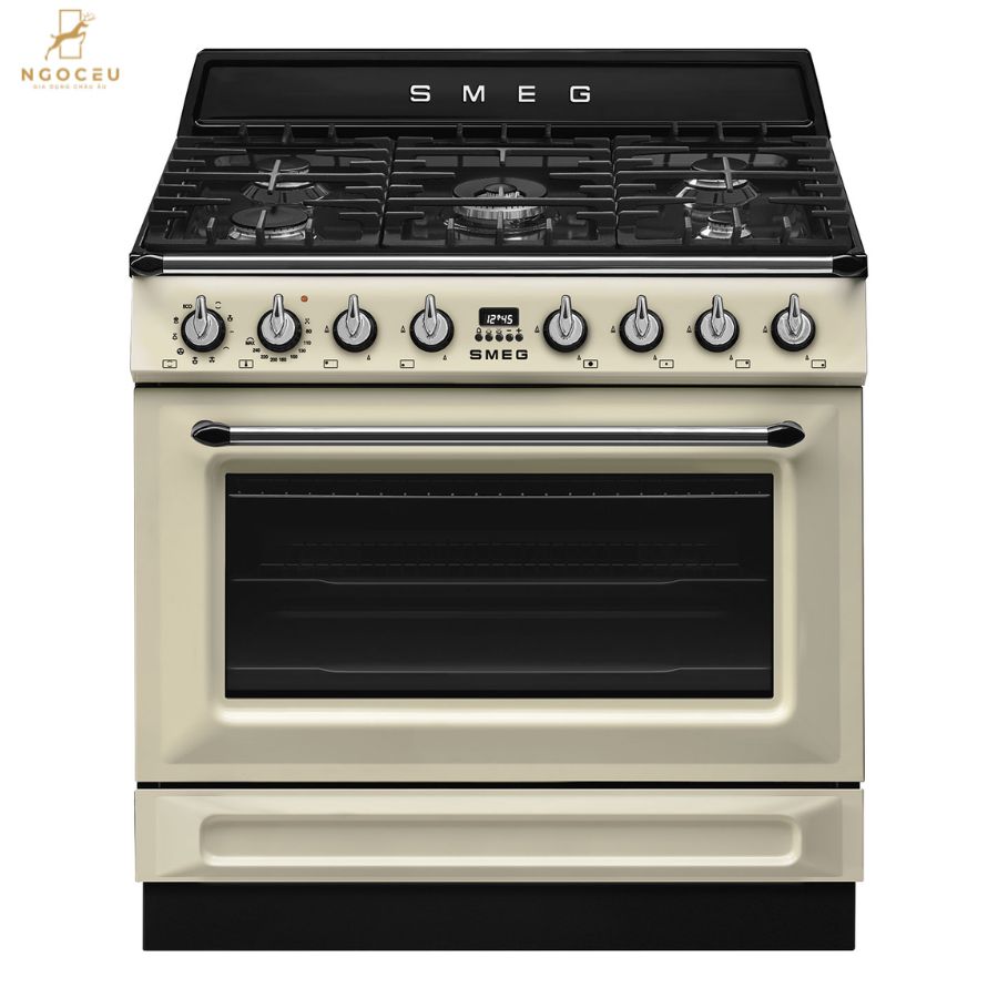 Bếp gas hỗn hợp kèm lò nướng Smeg TR90GMP