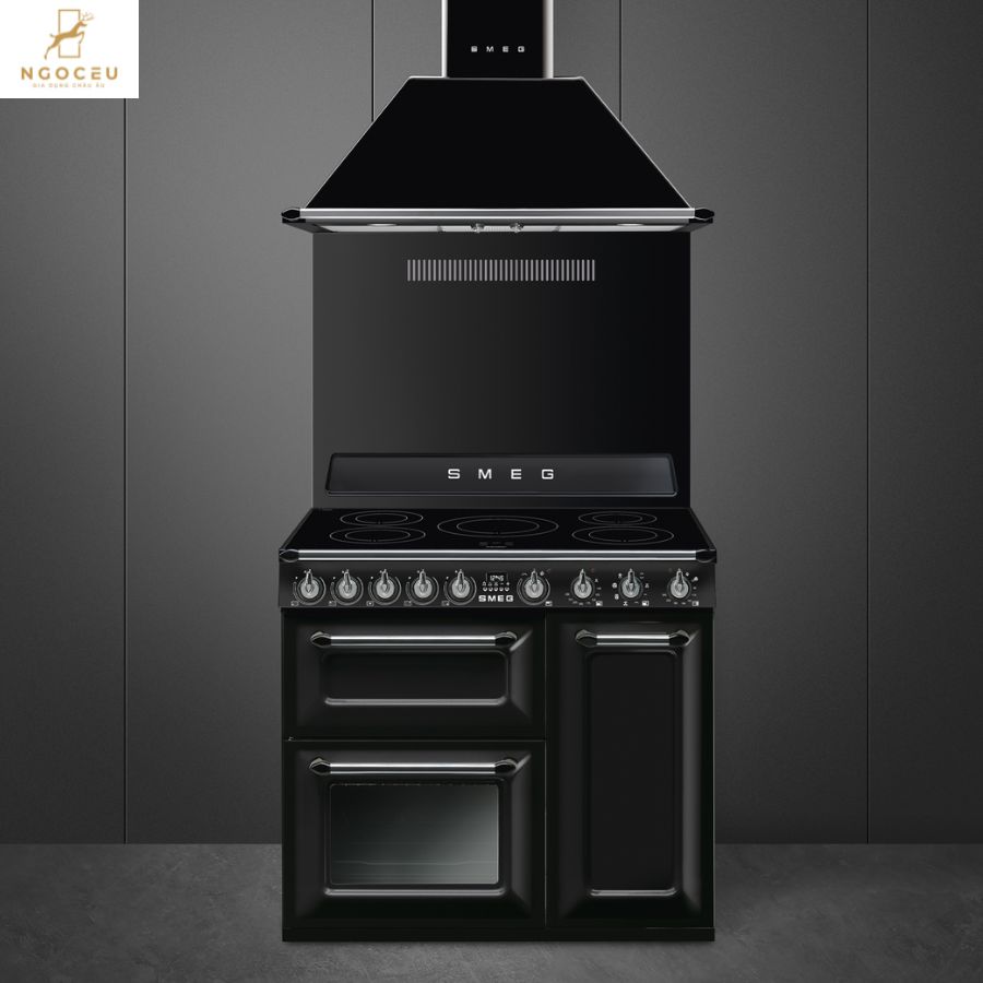 Bếp từ hỗn hợp kèm lò nướng Smeg TR93IBL2
