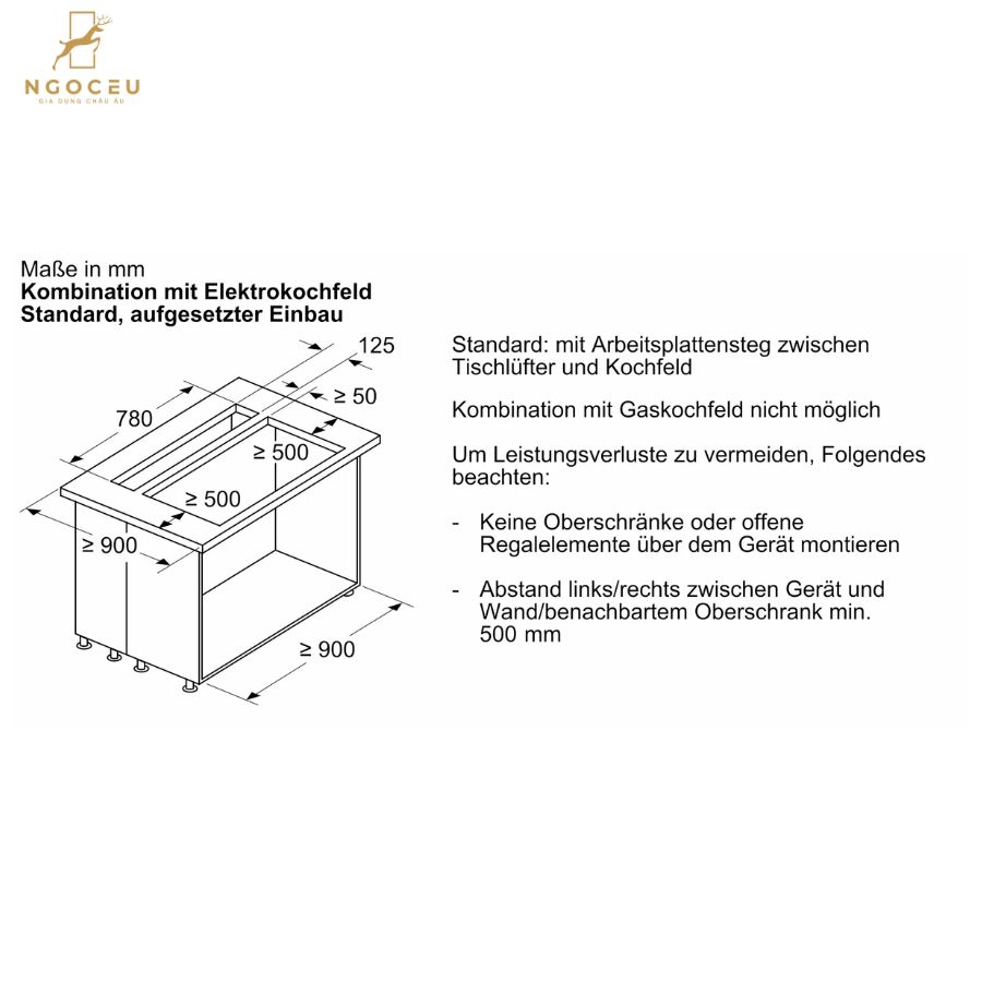 Máy hút mùi bàn đảo - Accent Line - Bosch DDW88MM66 - Series 8