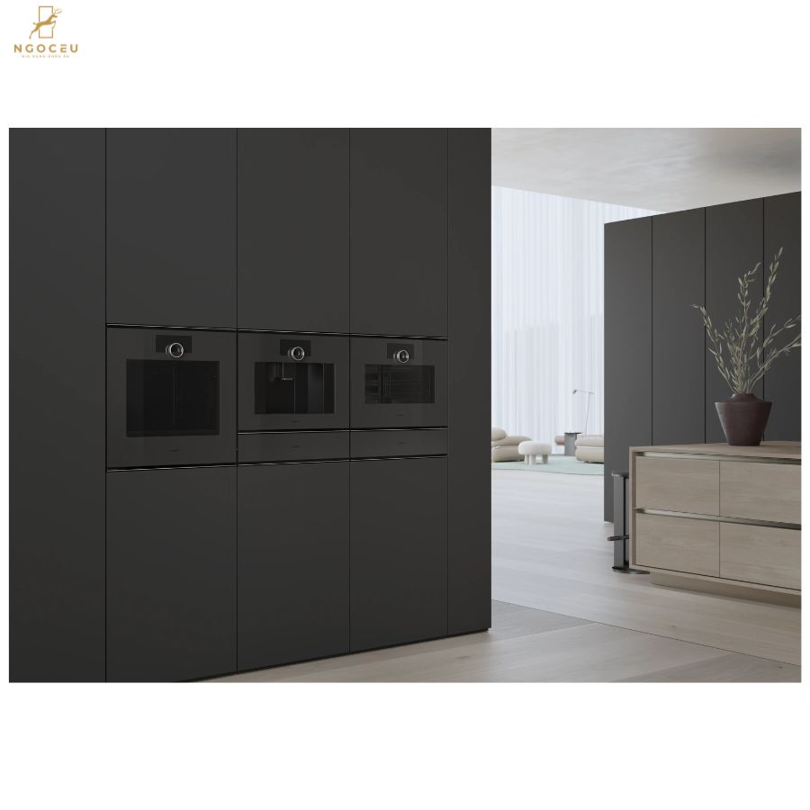 Lò nướng kèm hấp cánh phải Gaggenau Minimalistic GS240100 Onyx