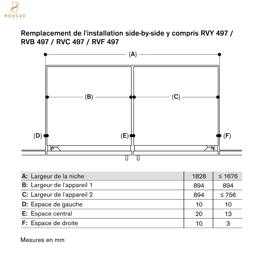 Tủ đông Vario Expressive 631L - Gaggenau RVF497190