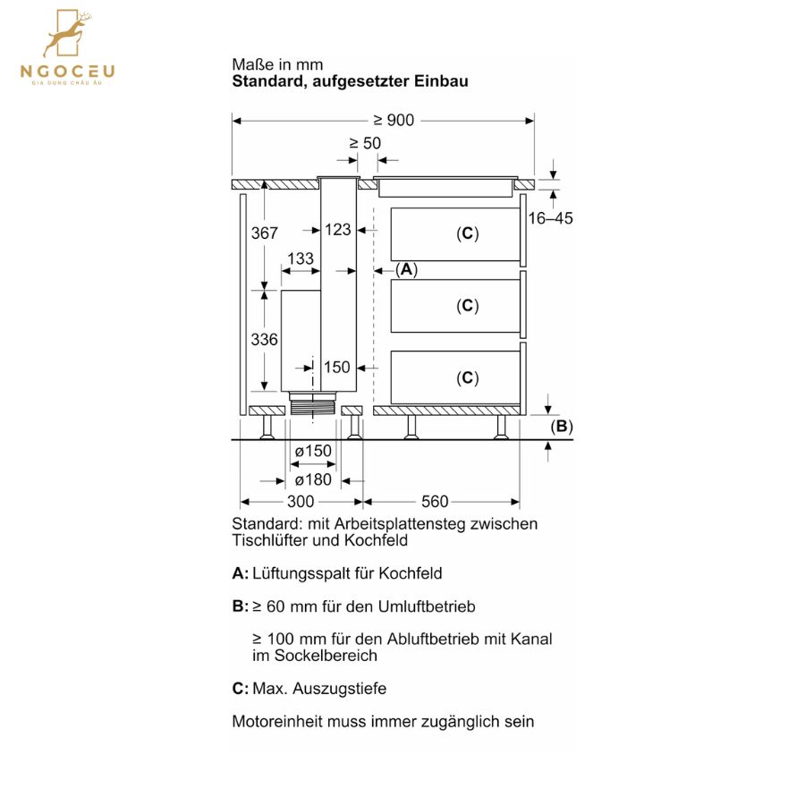 Máy hút mùi bàn đảo - Accent Line - Bosch DDW88MM66 - Series 8