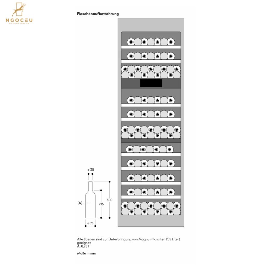 Tủ bảo quản rượu vang Vario Expressive Gaggenau RVW467170