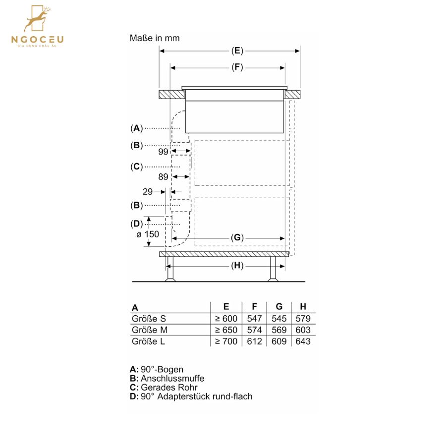 Bếp từ kết hợp máy hút mùi - Accent Line - Bosch PXX890D51E - Series 8