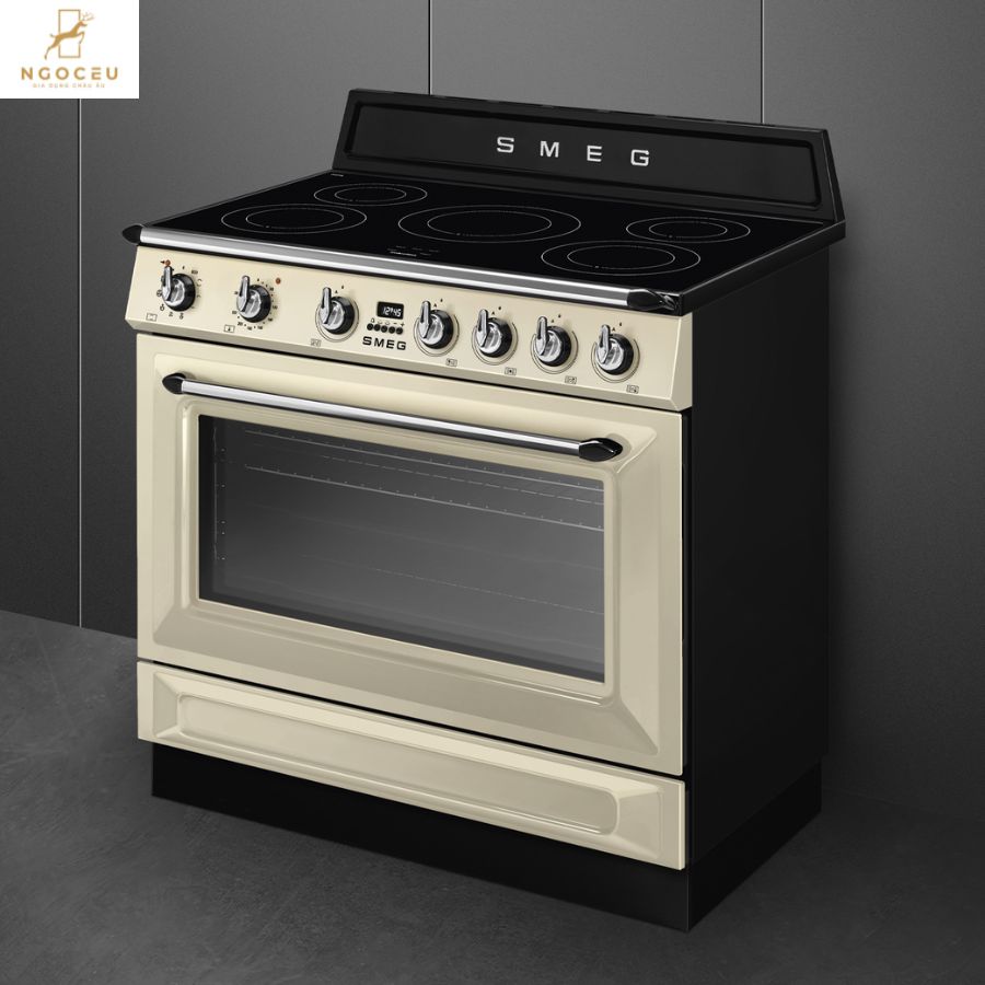 Bếp từ hỗn hợp kèm lò nướng Smeg TR90IPP