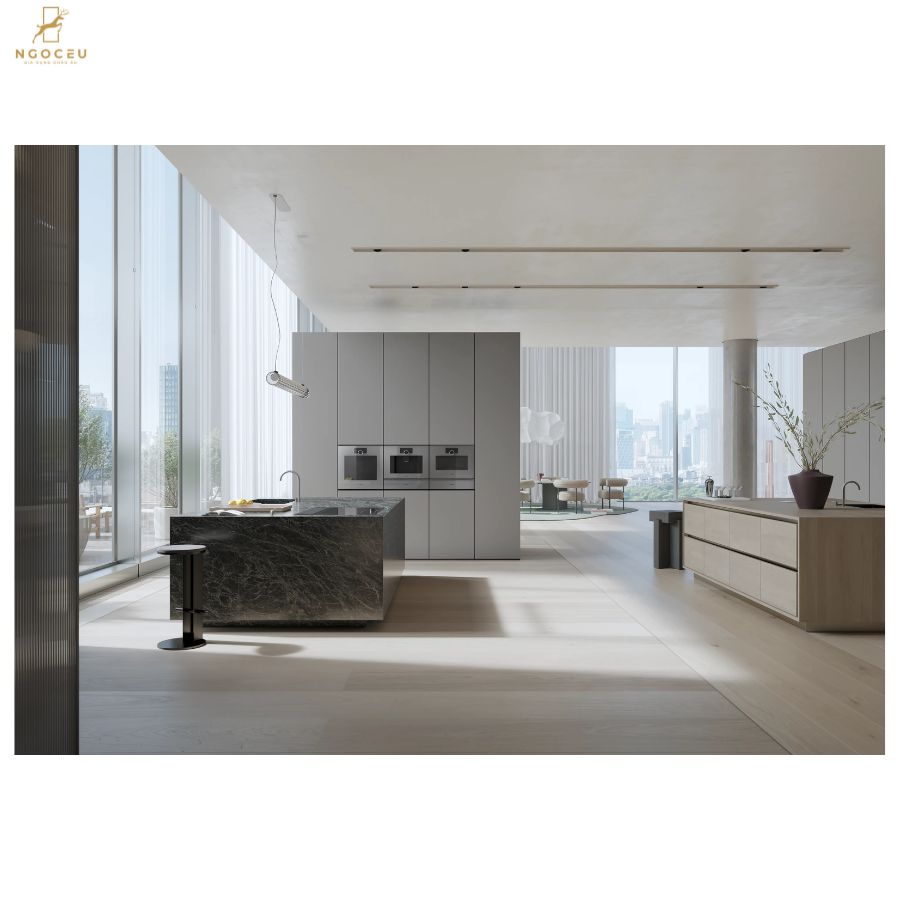 Lò nướng kèm hấp cánh phải Gaggenau Minimalistic GS250130 Sterling