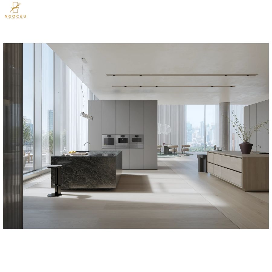 Lò nướng kèm hấp cánh phải Gaggenau Minimalistic GS240130 Sterling