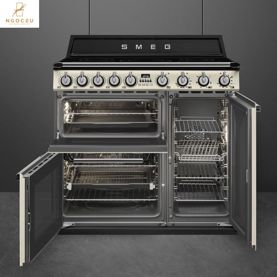 Bếp từ hỗn hợp kèm lò nướng Smeg TR93IP2